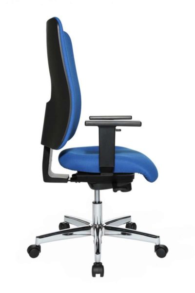Ergonomischer Bürostuhl mit Armlehnen Ergo free Plus blau Topstar - bei Sitz-besser.de